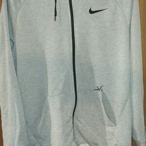 Nike Dri-Fit Men's Light Gray Full-Zip Hoodie- XL